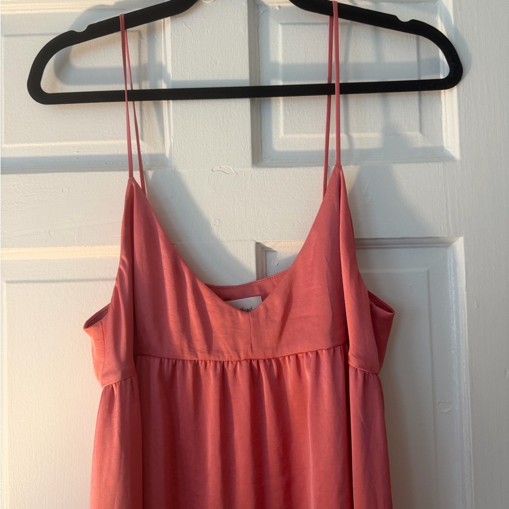 Aritzia Coral Pink Maxi Slip Dress - Picture 2 of 5